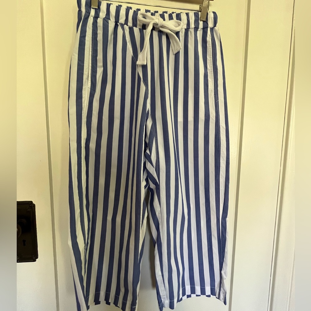 Stateside Striped Cropped Drop Crotch Pants-Sz S